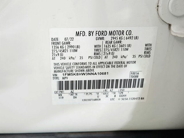 2022 Ford Explorer Platinum