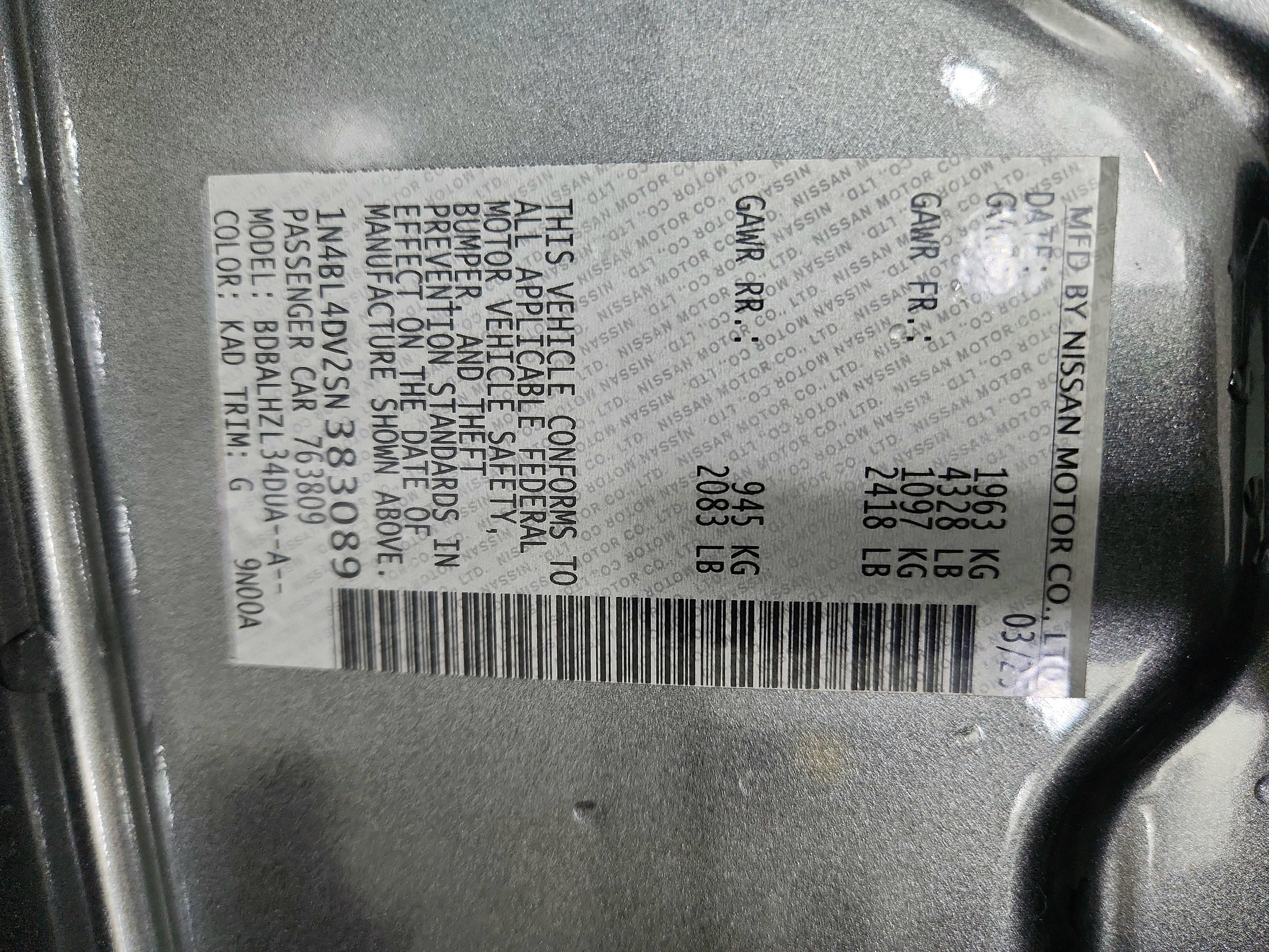 2025 Nissan Altima SV