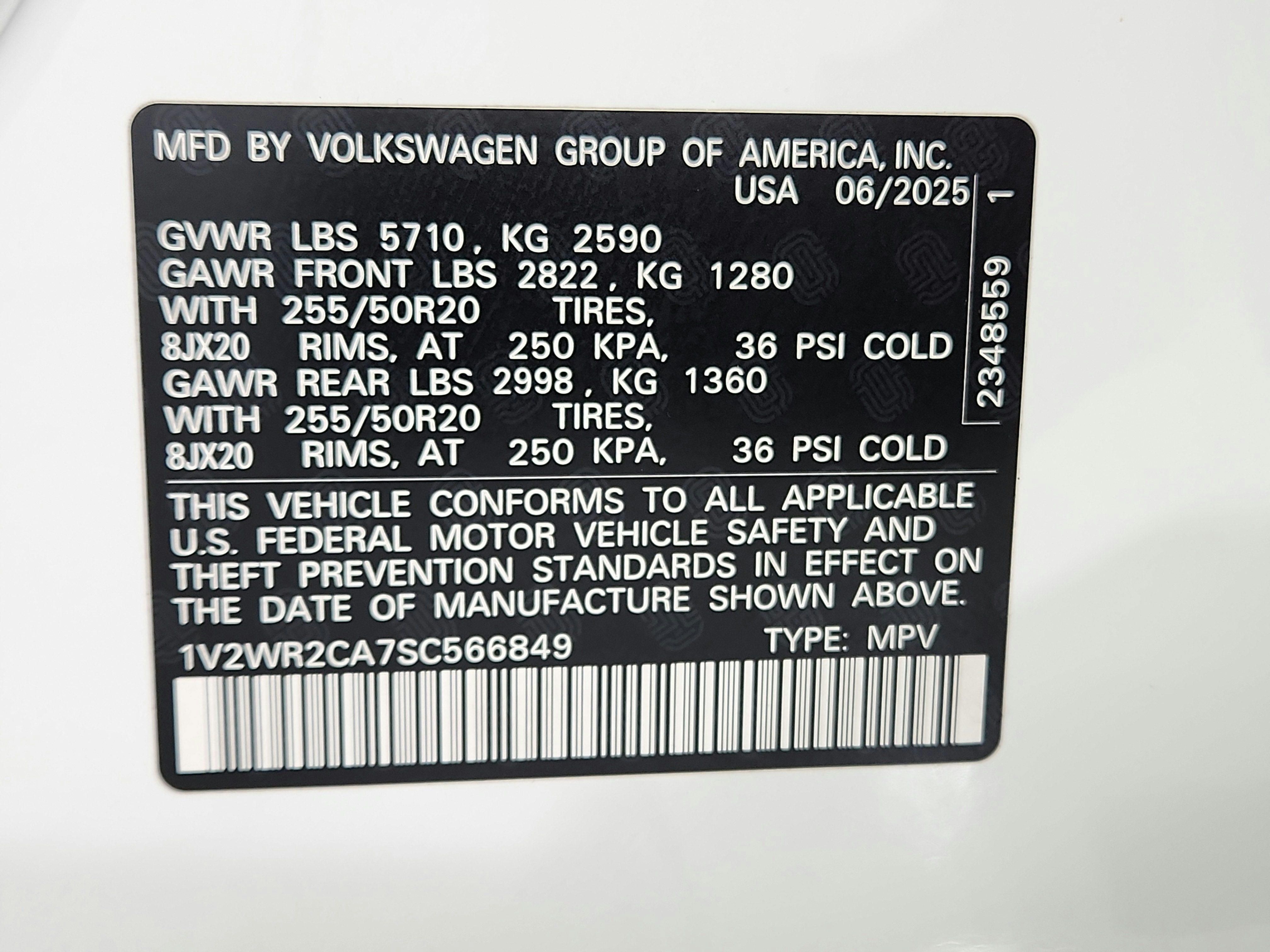 2025 Volkswagen Atlas 2.0T SE w/Technology FWD