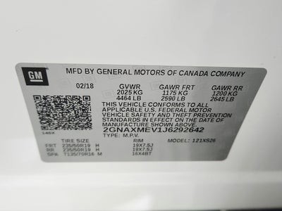 2018 Chevrolet Equinox FWD 4dr Premier w/1LZ
