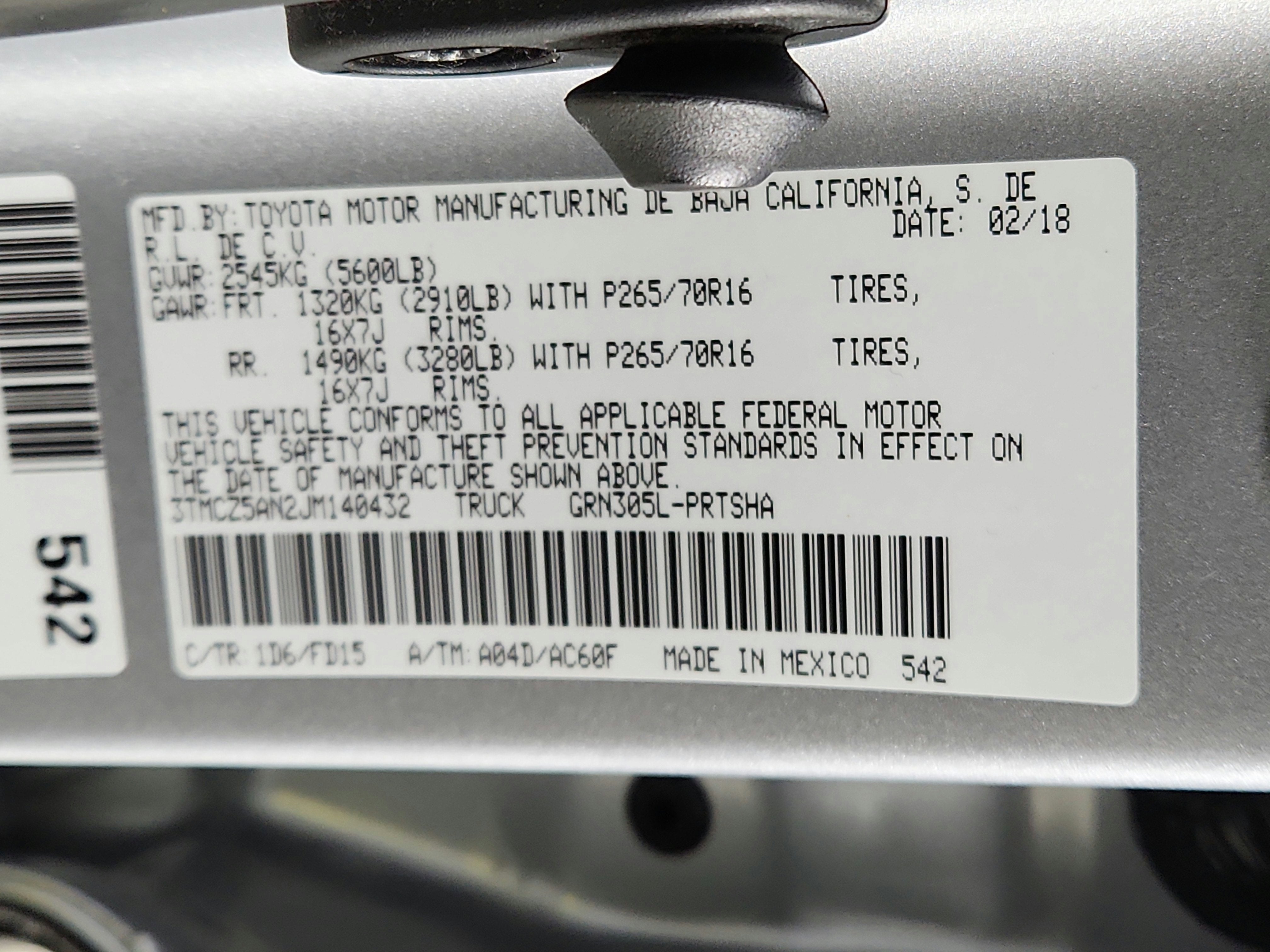 2018 Toyota Tacoma TRD Off Road