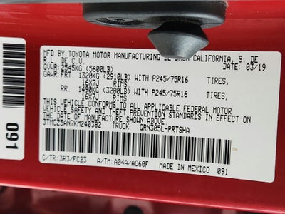 2019 Toyota Tacoma SR5