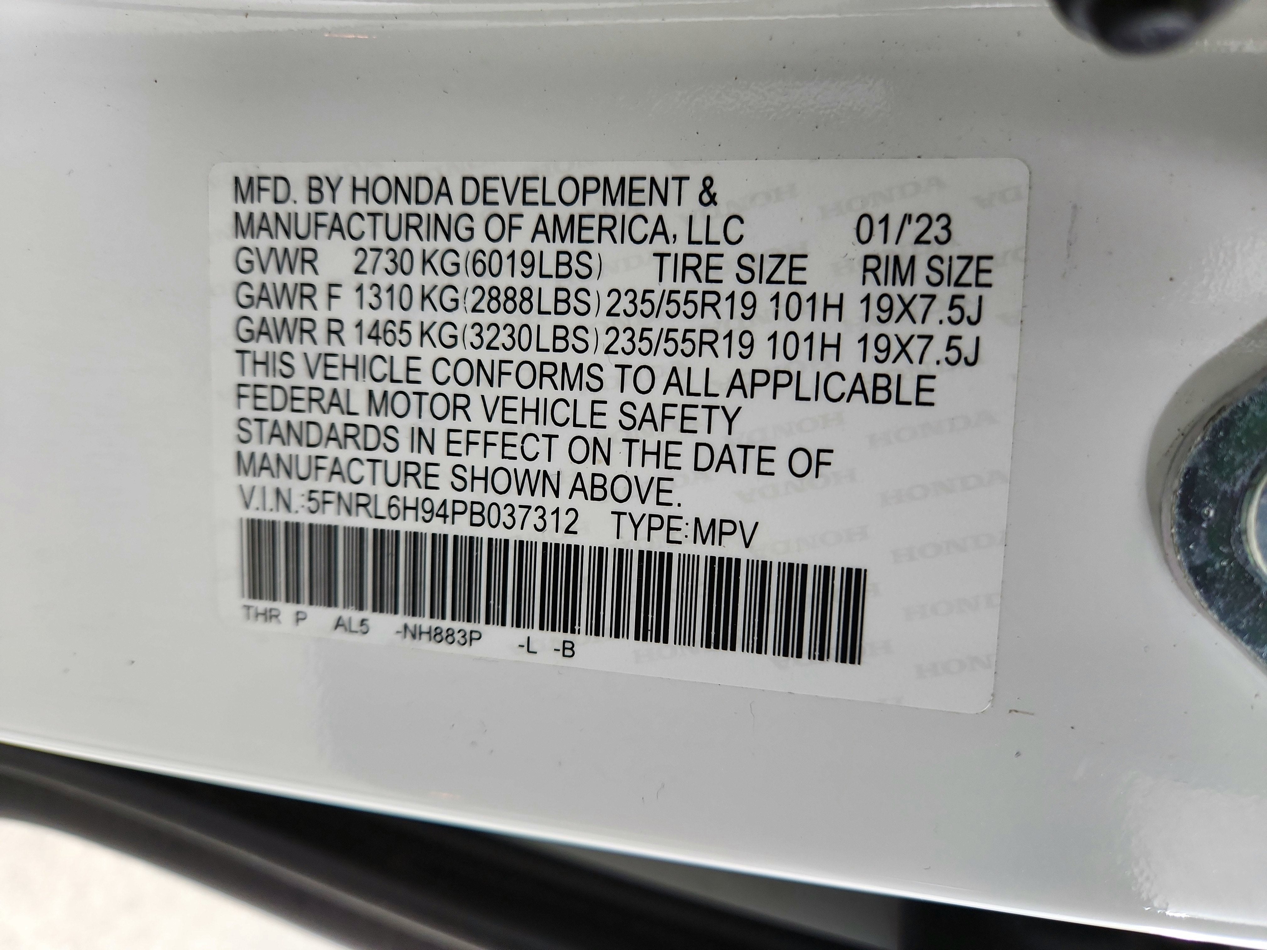 2023 Honda Odyssey Elite