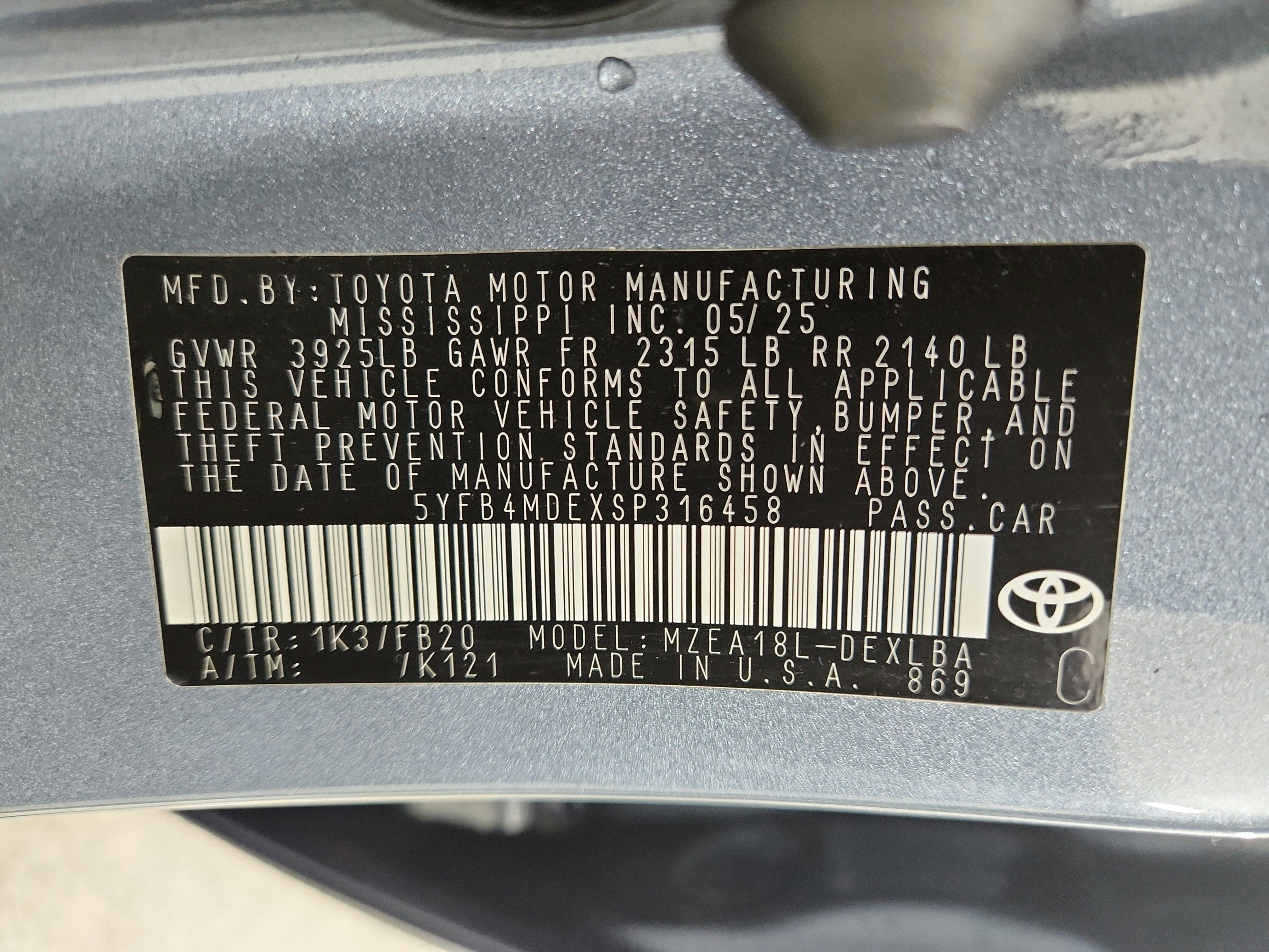 2025 Toyota Corolla LE